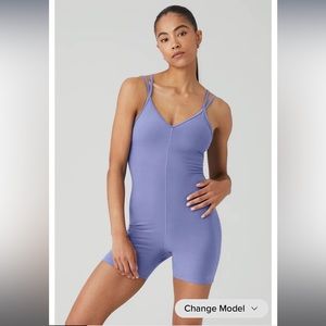 Alo Yoga Alosoft Suns Out Onesie Periwinkle